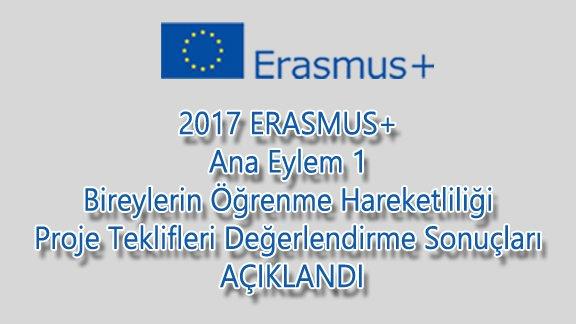 2017 ERASMUS+ KA1 Değerlendirme Sonuçları