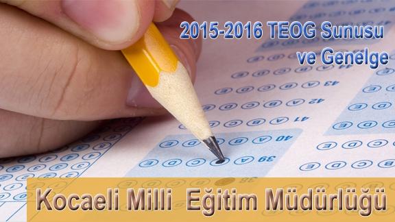 2015 - 2016 TEOG sunusu ve Genelge