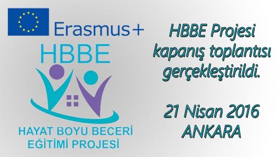 HBBE Projesi Kapanış Toplantısı