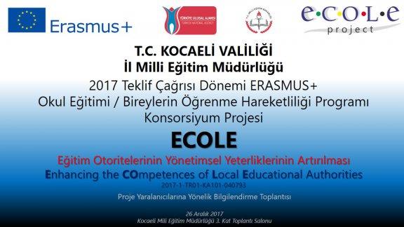 ECOLE Projesi Yararlanıcı Bilgilendirme Toplantısı Yapıldı